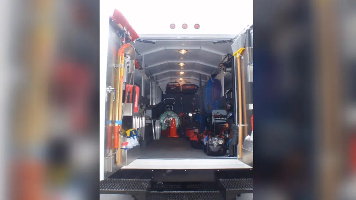 Plumber responding to an emergency burst pipe call in a Sierra Vista home