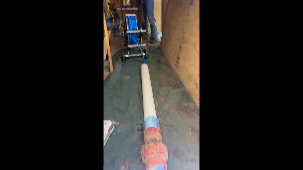 Old pipe section removed from a historic home during a plumbing update