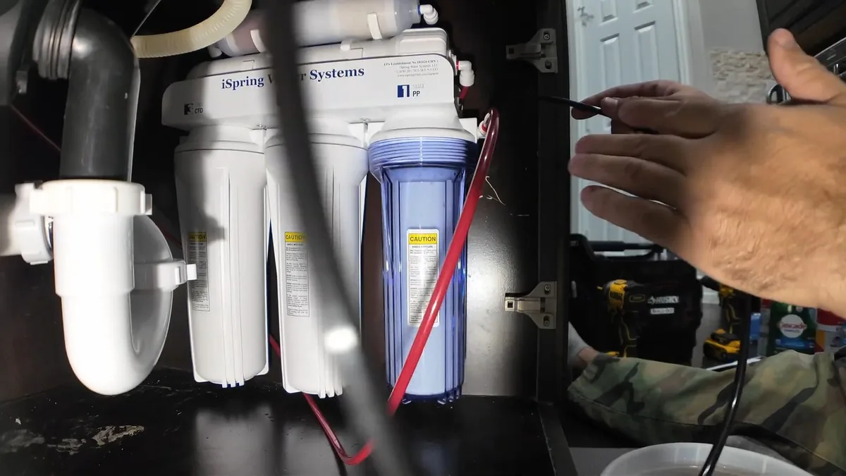 Dedicated reverse osmosis faucet delivering filtered drinking water